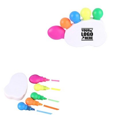 Footprint Shaped 5" 1 Highlighter