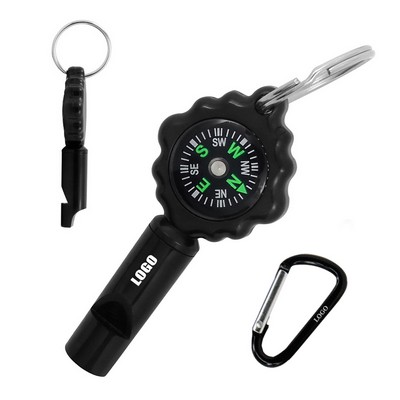 2" 1 Whistle w/Carabiner
