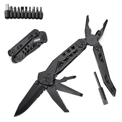 Compact Multi Pliers Flint Tool with Bits Set
