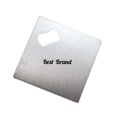 Stainless Steel Bottle Opener Coaster
