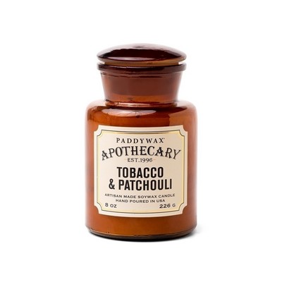 Apothecary 8 Oz Amber Glass - Tobacco & Patchouli