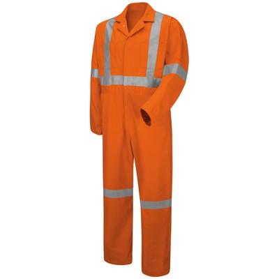 Red Kap® Hi-Visibility Button-Front Coverall With CSA Compliant Reflective Trim
