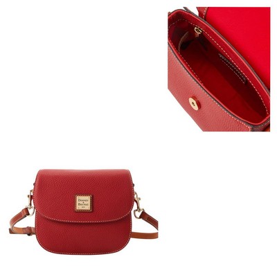Dooney & Bourke Red Pebble Grain Saddle Bag