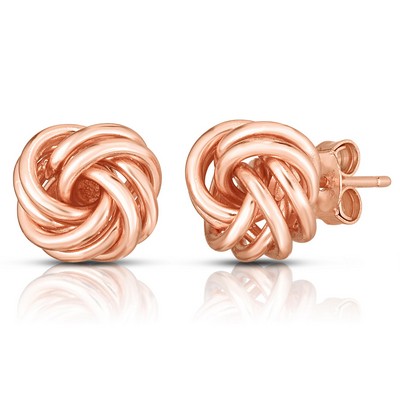 Jilco Inc Sterling Silver Earrings - Rose Gold Overlay