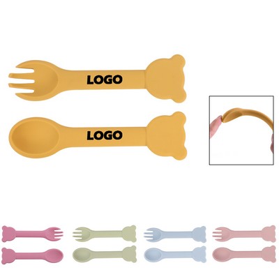 Flatware Fork And Spoon Set For Kids