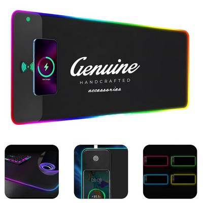 Rgb Mouse Pad with Wireless Charging