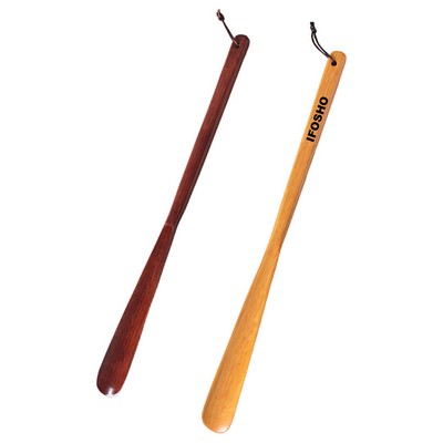 21-inch Long Handled Shoe Horn Wooden Shoe Spoon for Seniors and Women Shoe Helper