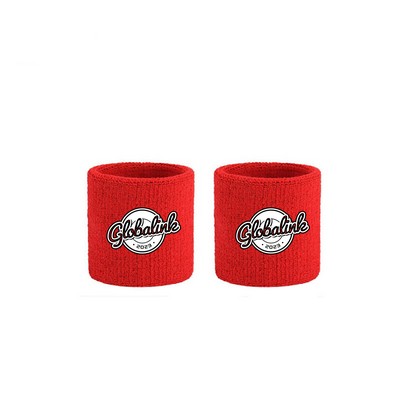 Cotton Sport Basketball Wrist Band Sweatband 2 Pieces