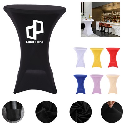 Elastic Polyester Tablecloth For Round High Tables