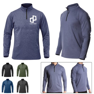 Half-Zip Fitness Stand-Up Collar Sweatshirt