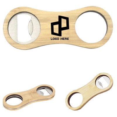 Eight-Shaped Bamboo Bottle Opener