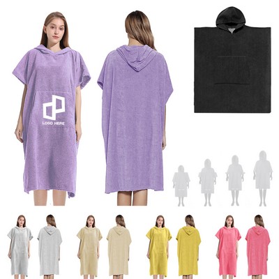 Fast-Drying Hooded Poncho Robe
