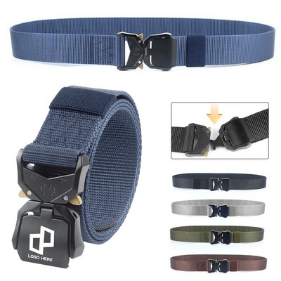 Men'S Adjustable Military Style Nylon Belt