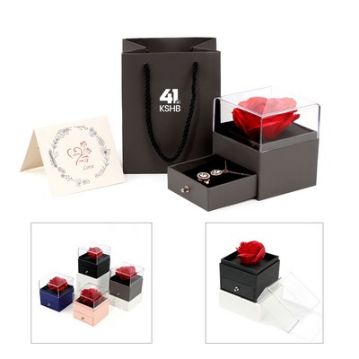 Preserved Rose with Necklace Box