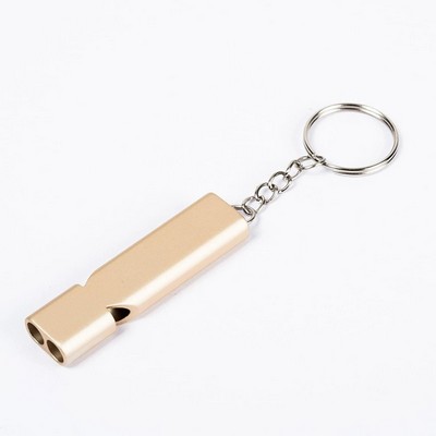 Emergency Survival Double Tube Whistle Keychain