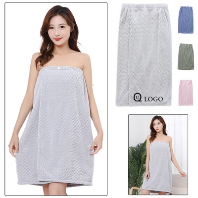 Button-Type Dacron Wearable Bath Towels