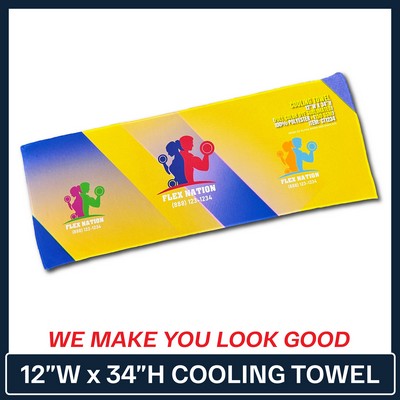 Cooling Towel - 12"w x 34"h - (Full Color Dye Sublimated) | Decorated in the USA