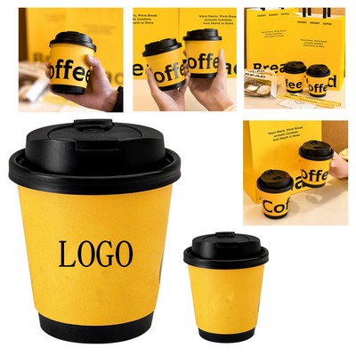 10 oz Custom Color Disposable Paper Coffee Cup