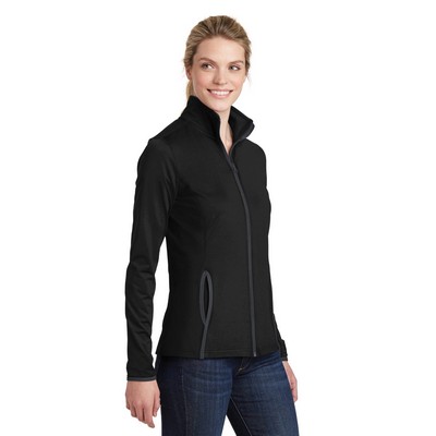 Sport-Tek® Women's Sport-Wick Stretch Contrast Full-Zip Jacket