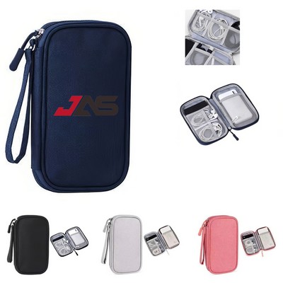 2 Layers Electronic Accessories Storage Bag