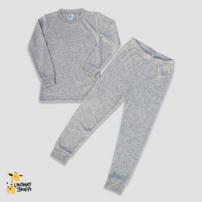 Luxe Long Sleeve Toddler Pajama Sets - Polyester-Cotton Blend - Laughing Giraffe®