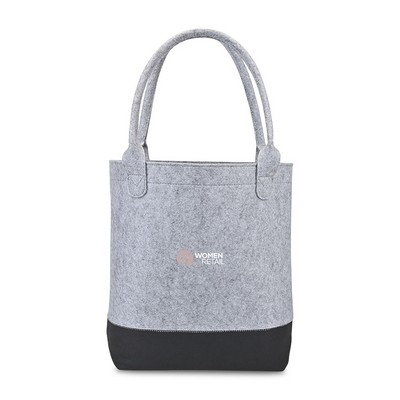 Out of the Woods® Felt Colorblock Tall Tote - Light Grey-Black