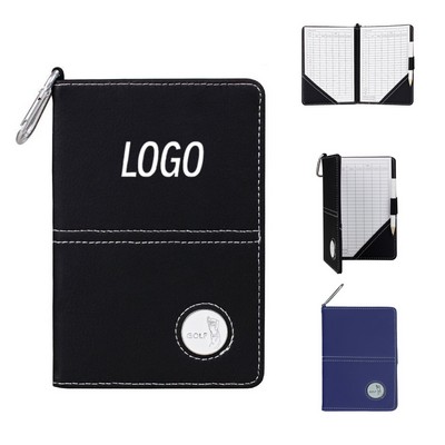 Golf Scorecard Holder Pu Leather Yardage Book