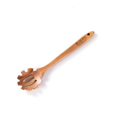 Teak Wood Pasta Fork and Spaghetti Server Spoon