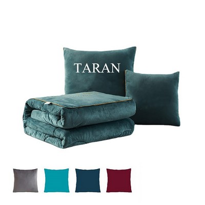 Custom 2 In1 Throw Blanket Pillow Sets For Couch Sofa