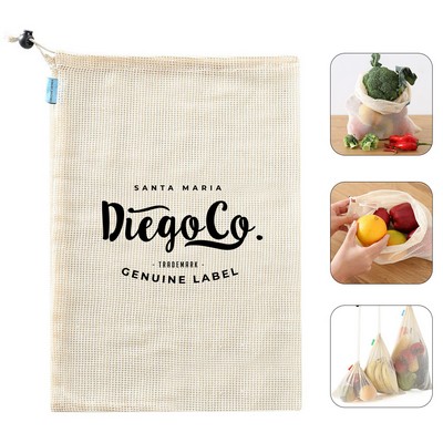 Eco-Friendly Cotton Mesh Drawstring Bag