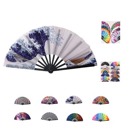 Nylon Cloth Foldable Hand Fan