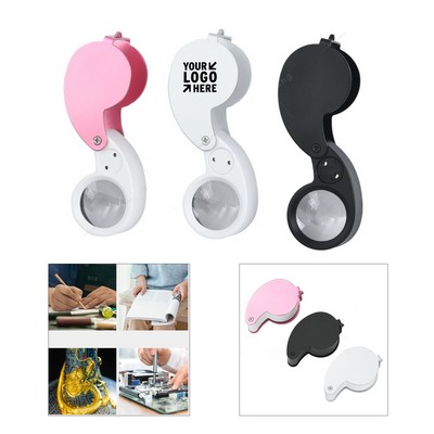 40X Folding Pocket Magnifier with LED