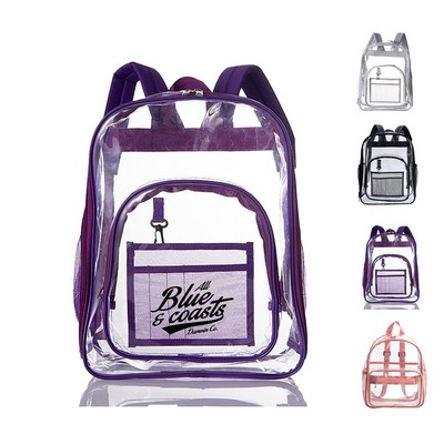 Clear PVC Backpack with Adjustable Straps