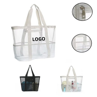Transparent Mesh Shopping Tote