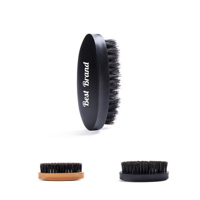 Mini Elliptical Wooden Beard Brush