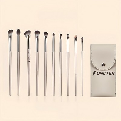 Luxe Pro 10-Piece Brush Set With PU Bag