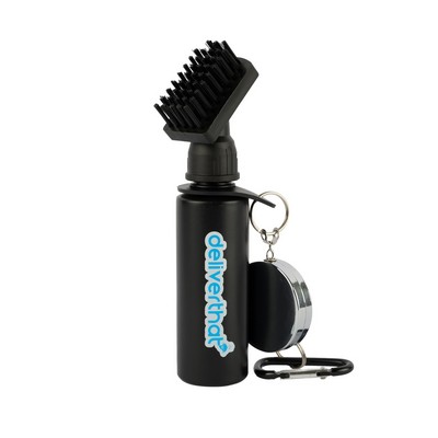 Original Retractable Golf Club and Ball Brush With Water Cleaner