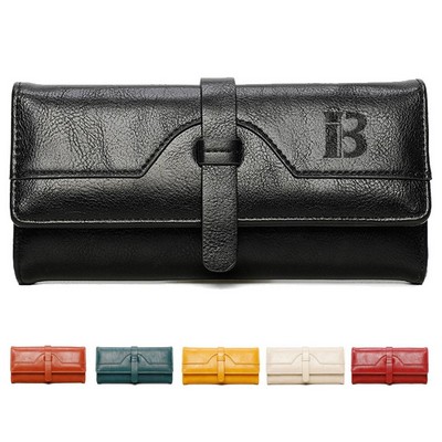 Compact Foldable Vintage PU Leather Wallet Multi-compartment