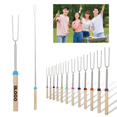 Retractable Metal BBQ Barbecue Skewer