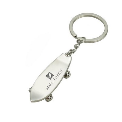 Pointed-tip Skateboard Keychain