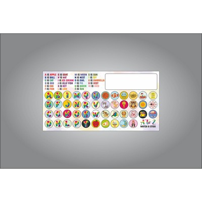 "A-Z Match & Stick" Sticker Sheet