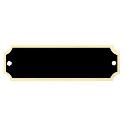Black Brass Perpetual Plate Gold Border Plaque Plate (3 1/4" x 1")