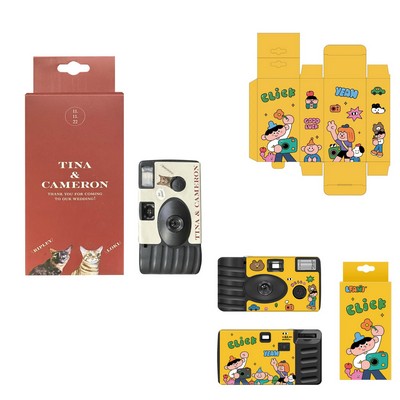 Disposable Cardboard Cameras Customized full-color stickers