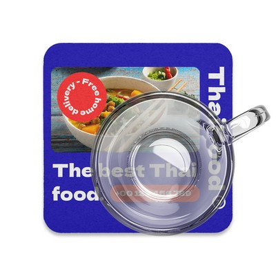 3.5" x 1.5mm Square Pulpboard Coaster - Full color print - Single-sided