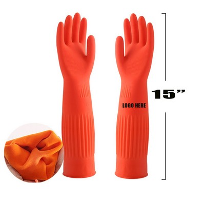 Extended Rubber Flocking Gloves