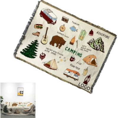 Cotton Woven Throw Blanket