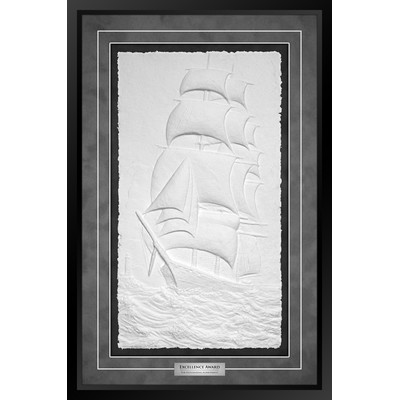 Into The Wind - Cast Paper Sculptured Art - Shadowbox Award