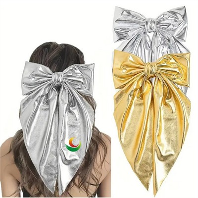 Bow Hair Clips Gold Silver