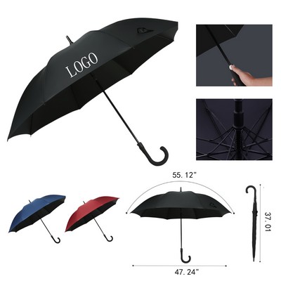 Curved Handle Straight Umbrella (55" Arc)