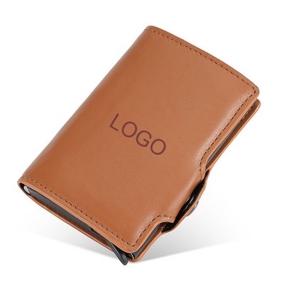 RFID Blocking Automatic Pop-Up Card Case Wallet